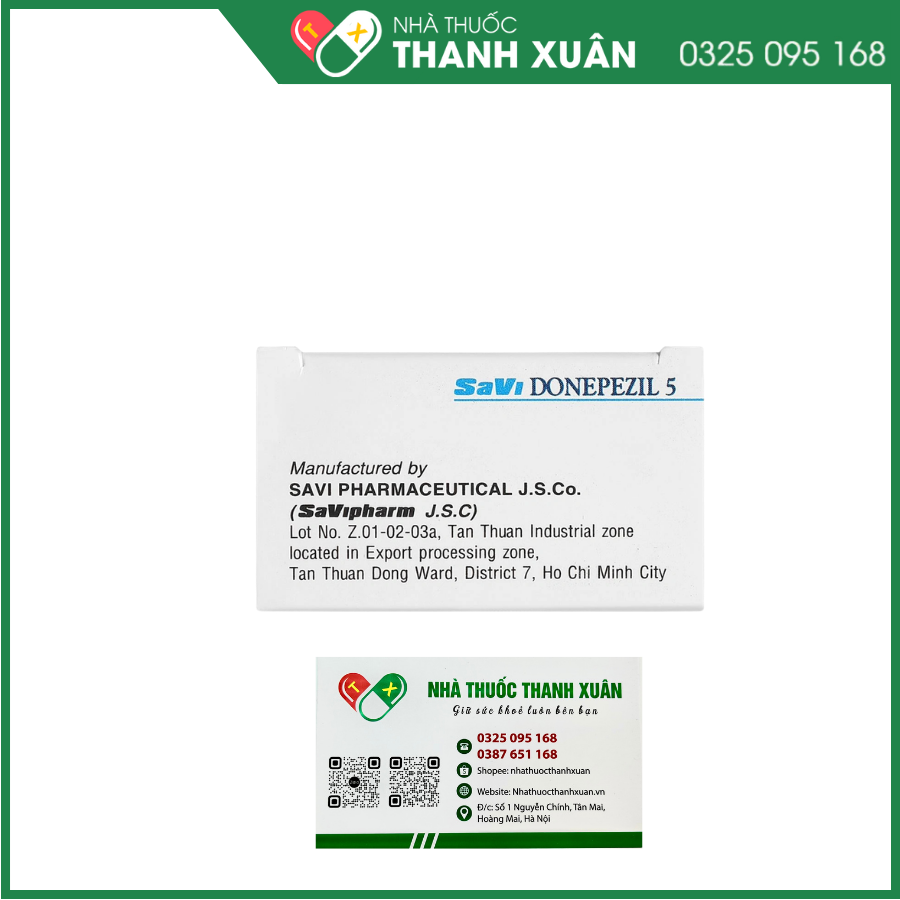 Savi Donepezil 5 điều trị triệu chứng sa sút trí tuệ